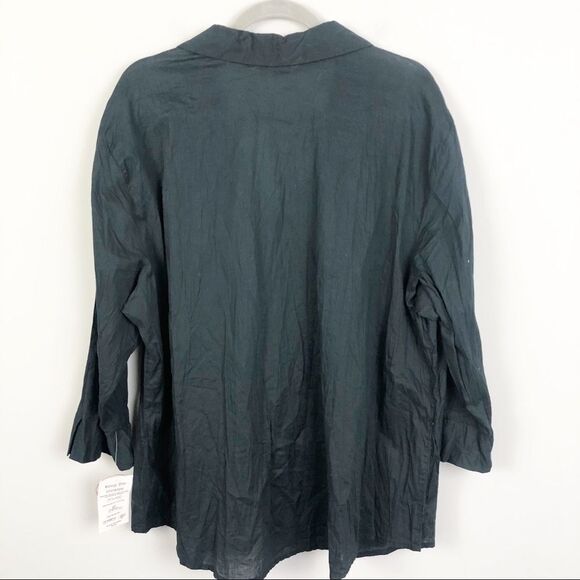 ALC WOMAN | Black Ruffle Hook & Eye Blouse Women’s Plus Size 2X - Picture 9 of 9